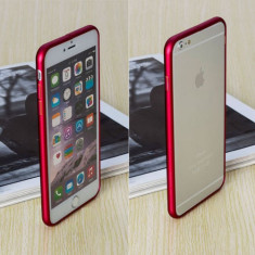 Bumper aluminiu roz Iphone 6 Plus 5.5" + folie protectie ecran + expediere gratuita Posta