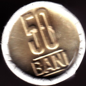 50 bani 2014 UNC din fisic (una bucata) VARIANTA COMUNA foto