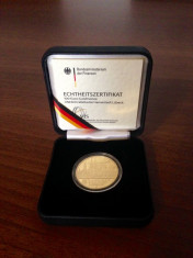 Moneda de aur - Germania 100 EURO 2007 Hansestadt Lubeck - Patrimoniu UNESCO foto