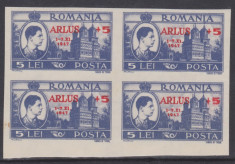 1947 - ARLUS - SUPRATIPAR - LP 222 - IN BLOC DE PATRU - MNH !! foto