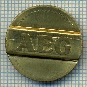 JETON 176 PENTRU COLECTIONARI - AEG - WERTMARKE MUNZZAHLER (SPALATORIE AUTO, GERMAIA ?) -TEMATICA AUTOMOBILISTICA- STAREA CARE SE VEDE foto