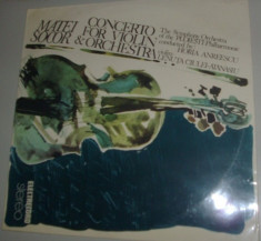 DISC LP VINYL / VINIL: MATEI SOCOR - CONCERTO FOR VIOLIN AND ORCHESTRA (Lenuta Ciulei-Atanasiu / Dir. Horia Andreescu)[1983, Electrecord ST-ECE 02438] foto