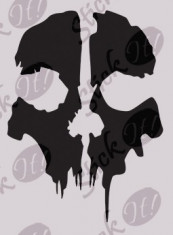 Skull_Sticker Decorativ_Sticker Diverse_DIV-287-Dimensiune: 15 cm. X 10.5 cm. - Orice culoare, Orice dimensiune foto