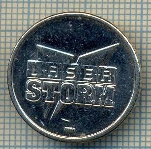 JETON 158 PENTRU COLECTIONARI - LASER STORM - NO CASH VALUE -STAREA CARE SE VEDE foto