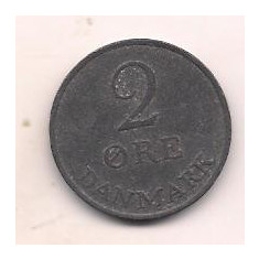 No(2) moneda-DANEMARCA- Ore -1963