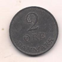 No(2) moneda-DANEMARCA- Ore -1963 foto
