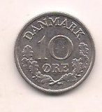 No(2) moneda-DANEMARCA-10 Ore -1972