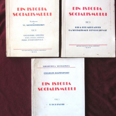"DIN ISTORIA SOCIALISMULUI", Vol. I + II + III, Charles Rappoport, 1945