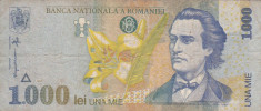 ROMANIA 1.000 lei 1998 - filigran BNR drept VF-!!! foto