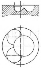 Piston MAN M 2000 L 18.224, 18.225, LC, LLC, LLLC, LRC, LLRC, LLLRC - MAHLE ORIGINAL 229 07 00 foto