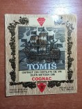 Eticheta veche cognac tomis anul 1974