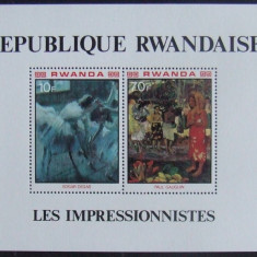 RWANDA - PICTURA 1 S/S, NEOBLITERATA - RW 032