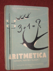 Aritmetica - Manual pentru clasa l (1957) foto