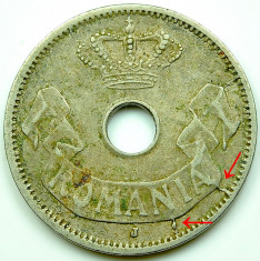 ticuzz - 5 Bani 1906 J cu fisura de matrita foto