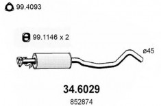 Toba esapamet intermediara OPEL VECTRA A hatchback 1.6 i - ASSO 34.6029 foto