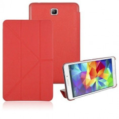 Husa flip rosu inchis Samsung Galaxy Tab 4 T230 7.0&amp;quot; + folie protectie ecran foto