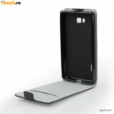 Husa Samsung Galaxy S Advance i9070 Flip Case Inchidere Magnetica Black foto