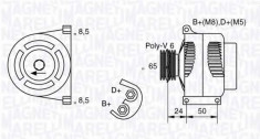 Generator / Alternator FIAT PUNTO 1.2 60 - MAGNETI MARELLI 063377006010 foto