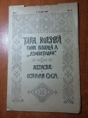 revista tara noastra 4 februarie 1907 -redactor octavian goga foto