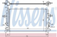 Radiator, racire motor OPEL ZAFIRA B Van 1.8 - NISSENS 63028A foto