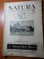 revista natura 15 noiembrie 1931 foto