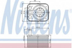 Radiator ulei, ulei motor VW VENTO IV 2.0 TDI - NISSENS 90655 foto