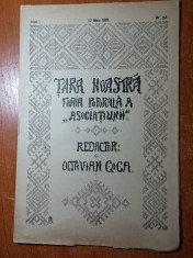 revista tara noastra 27 maiu 1907 -redactor octavian goga foto