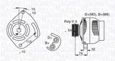 Generator / Alternator LANCIA YPSILON 1.2 - MAGNETI MARELLI 063377011010 foto