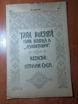 revista tara noastra 28 ianuarie 1907 -redactor octavian goga foto