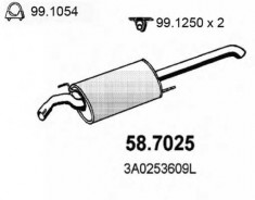 Toba esapament finala VW PASSAT 2.0 - ASSO 58.7025 foto