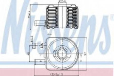 Radiator ulei, ulei motor CITRO XANTIA 2.0 HDI 109 - NISSENS 90603 foto