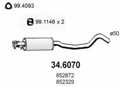 Toba esapamet intermediara OPEL VECTRA A 2.0 i - ASSO 34.6070 foto