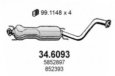 Toba esapamet intermediara OPEL VECTRA B 2.0 DI 16V - ASSO 34.6093 foto