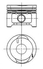 Piston VW GOLF Mk III 1.4 - KOLBENSCHMIDT 92228600 foto