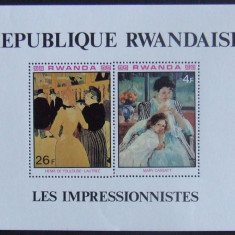 RWANDA - PICTURA 1 S/S, NEOBLITERATA - RW 031