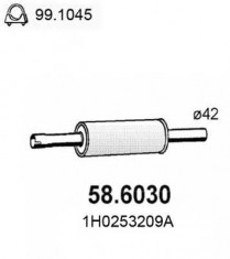 Toba esapamet intermediara VW GOLF Mk III 1.9 D - ASSO 58.6030 foto