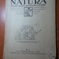 revista natura 15 februarie 1930