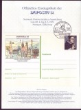 GERMANIA 1980 EUROPA CARTON DE PREZENTARE ALBERT MAGNUS GRAF -EPISCOP