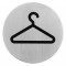 Semn indicator pentru garderoba (din inox), ? 7.5 cm