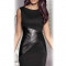 K377-1 Rochie midi eleganta, cu vinil