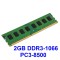 2GB DDR3-1066 PC3-8500 1066MHz , Memorie PC Desktop DDR3 Testata cu Memtest86+