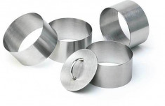 Set 5 piese: inele inox (mousse) si impingator inox foto