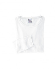 T-shirt cu maneca lunga, culoare alba foto