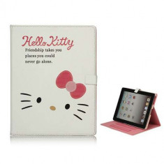 Husa iPad 3 Wi-FI + Cellular Likable Hello Kitty Din Piele Cu Stand foto