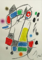 Tablou litografie originala Joan Miro foto