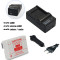 PATONA | Incarcator 4in1 USB + Acumulator pt CANON EOS LP-E8 LPE8 LP E8 | 950mAh