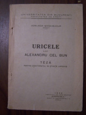 Uricele lui Alexandru cel Bun - Adelaida Goga-Bucur (1932) foto