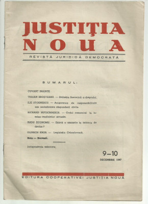 JUSTITIA NOUA - revista juridica democrata, 1947 foto