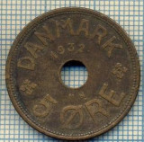 6145 MONEDA - DANEMARCA (DANMARK) - 5 ORE - ANUL 1932 -starea care se vede, Europa