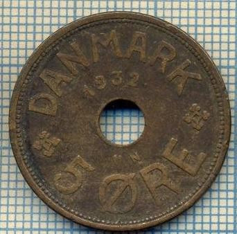 6145 MONEDA - DANEMARCA (DANMARK) - 5 ORE - ANUL 1932 -starea care se vede foto